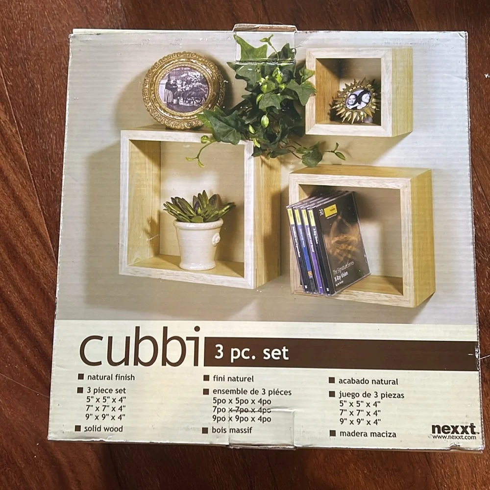 Cubbi Solid Wood Box Shelves - Brand New in Box